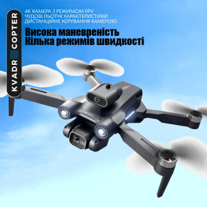 Квадрокоптер LSRC S1S Black – дрон з 4K і HD камерами, БК мотори, АКБ в комплекті, 18 хвилин, 100 м, Уникнення перешкод, Кейс. Photo 3